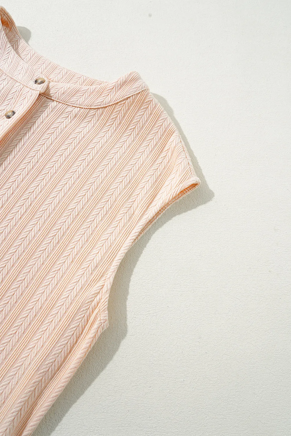 Smoke Grey Textured Buttoned Wide Leg Sleeveless Jumpsuit sold by eAura product image thumbnail 4