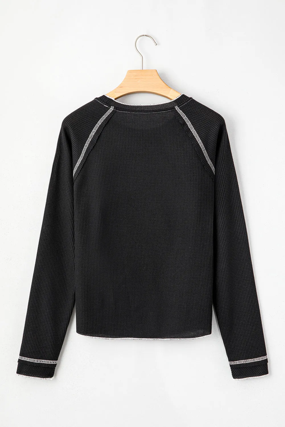Textured Round Neck Long Sleeve Top sold by eAura product image thumbnail 5