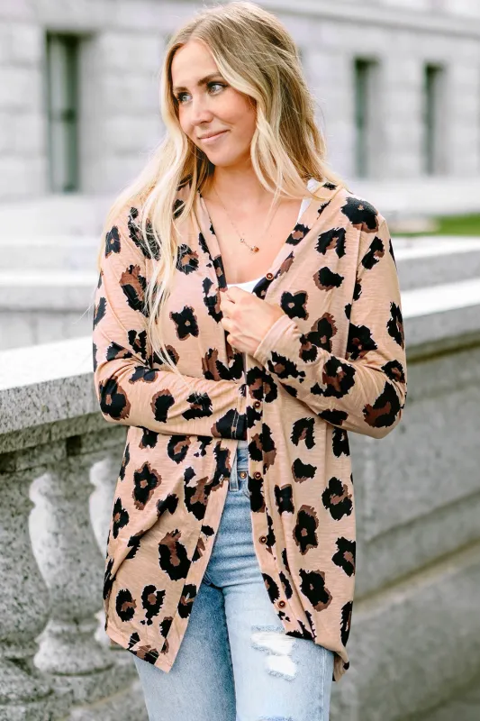 Leopard Printed Open Front Cardigan sold by eAura