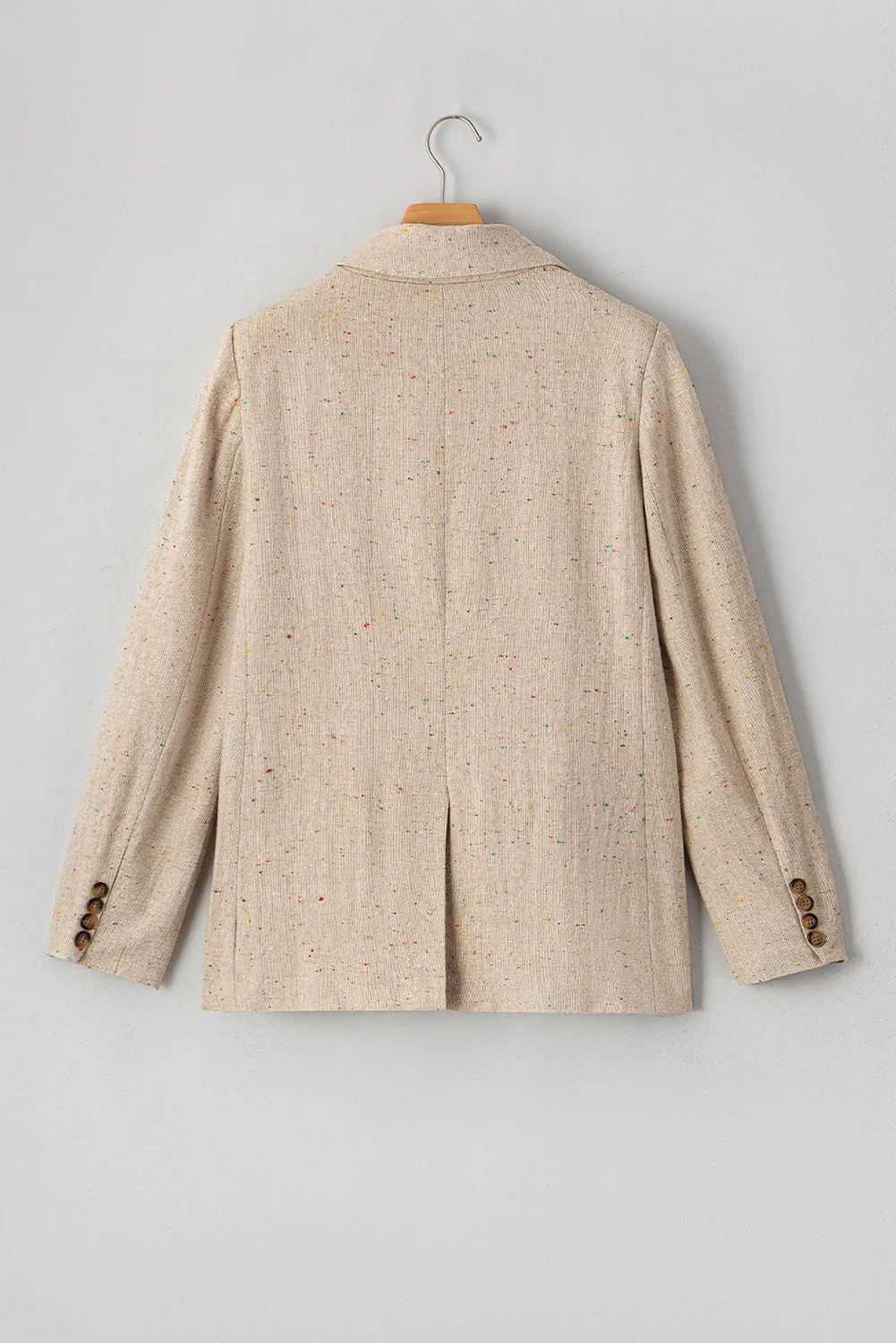 Oatmeal Single Breasted Elegant Suit Jacket sold by eAura product image thumbnail 5