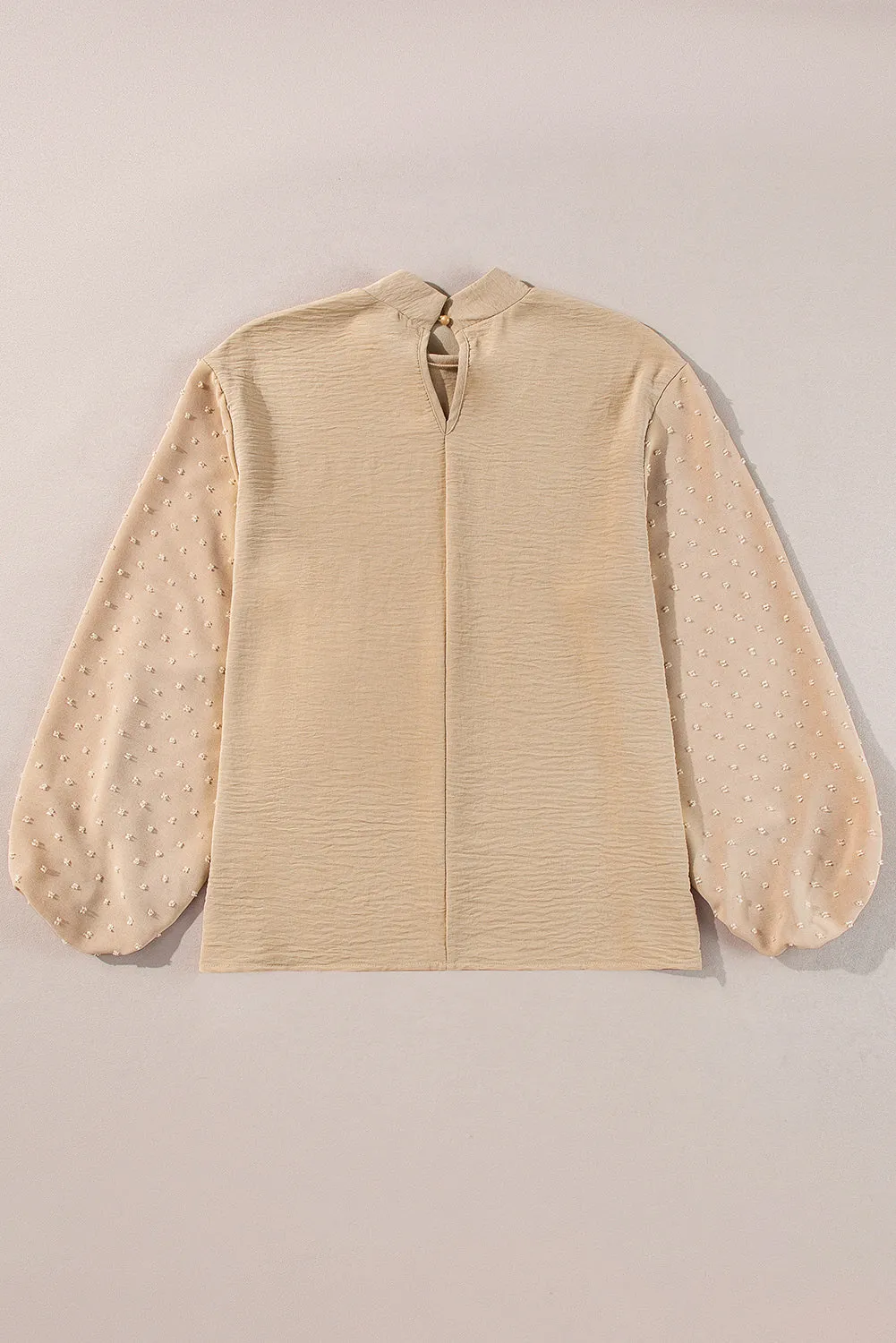 Parchment Swiss Dot Balloon Sleeve Loose Blouse sold by eAura product image thumbnail 5