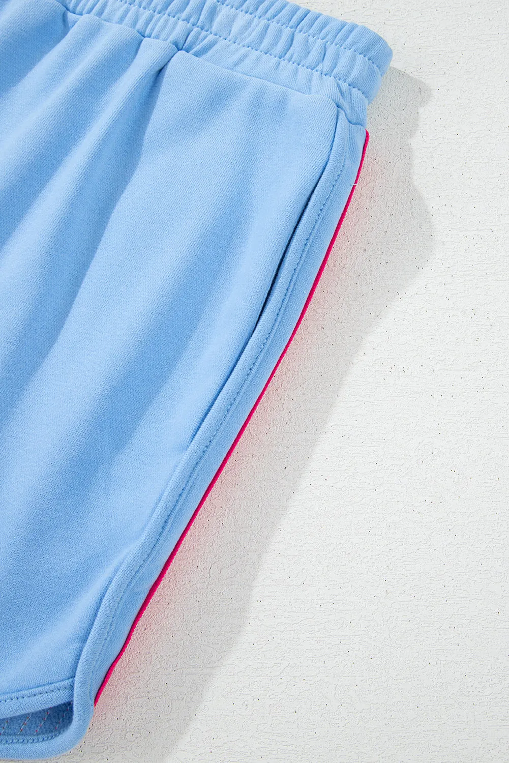 Beau Blue Striped Accent Pullover and Shorts Two Piece Casual Set sold by eAura product image thumbnail 4