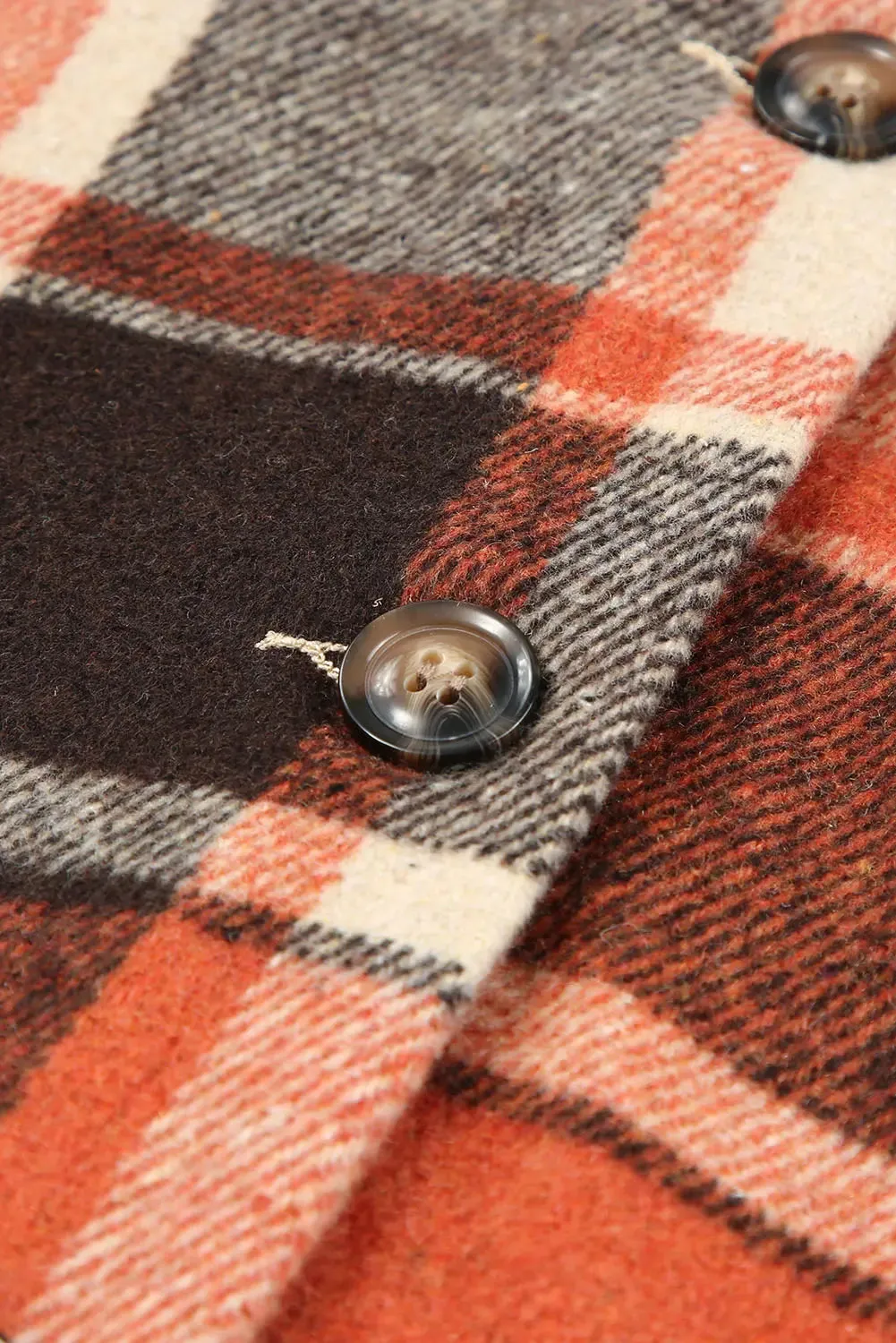 Green Hooded Plaid Button Front Shacket sold by eAura product image thumbnail 5