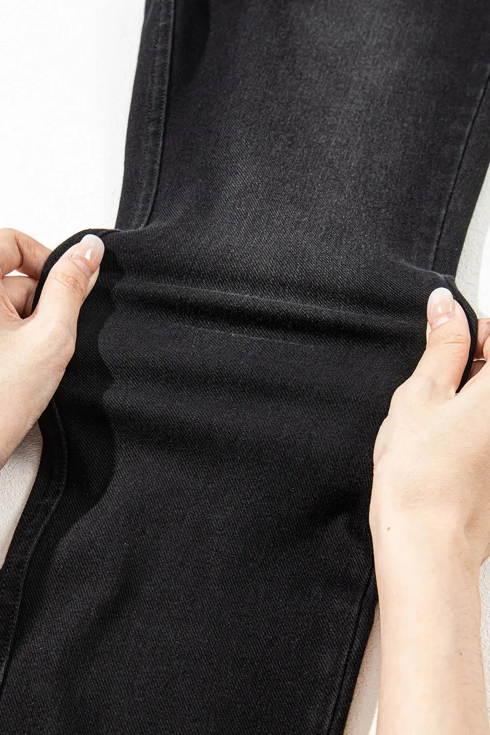 Black Arched Waist Stretchy Slim Fit Jeggings sold by eAura product image thumbnail 5