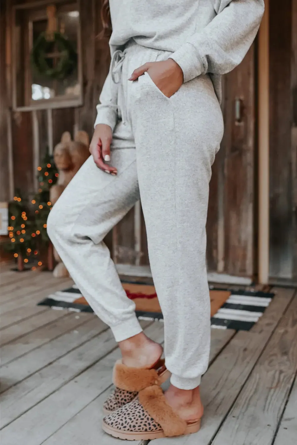 Grey Long Sleeve Pullover and Jogger Trousers Lounge Set sold by eAura product image thumbnail 5