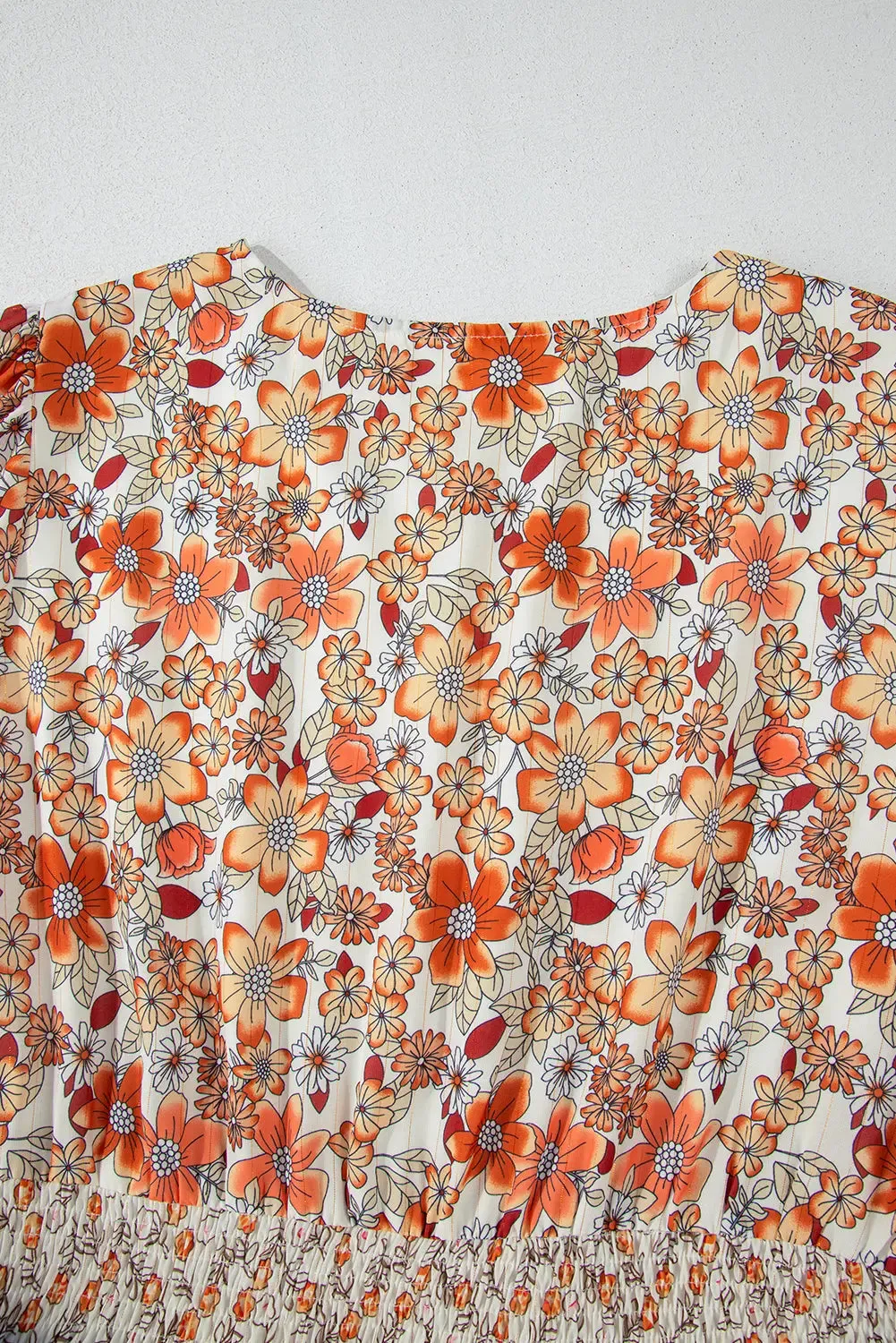 Khaki Plus Size Floral Tiered Ruffle Maxi Dress sold by eAura product image thumbnail 4