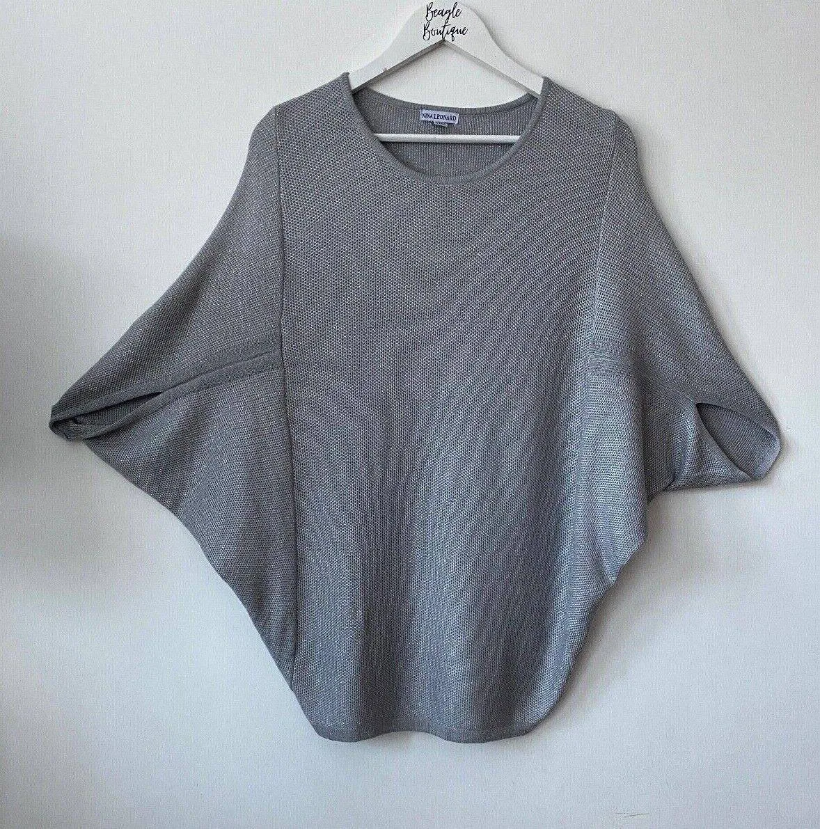 Nina Leonard Dolman Sleeve Sparkly Jumper S, M, L, 2XL Black or Grey sold by eAura product image thumbnail 4