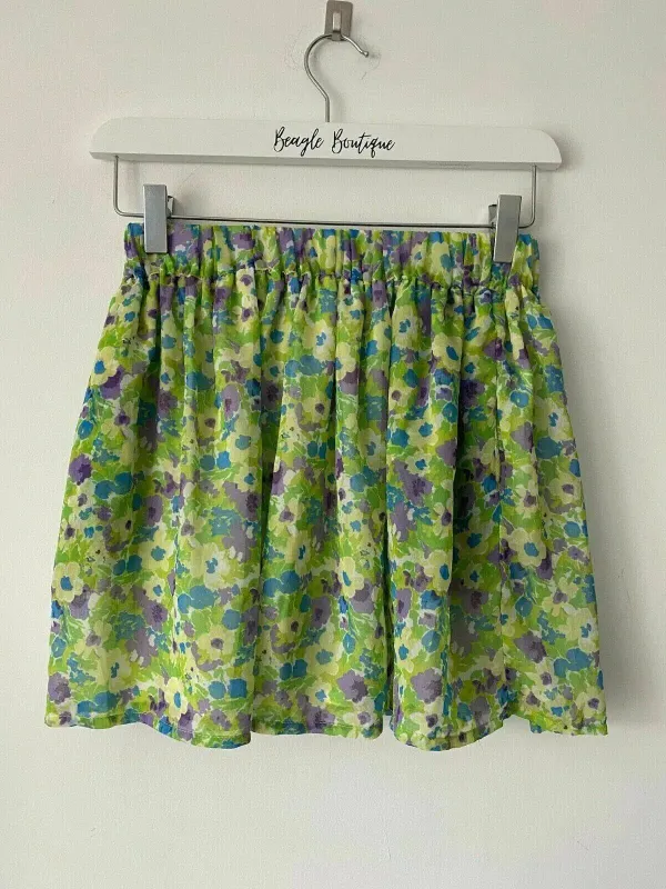 Ex High Street Mini Skirt Chiffon Lined Floral Size S sold by eAura