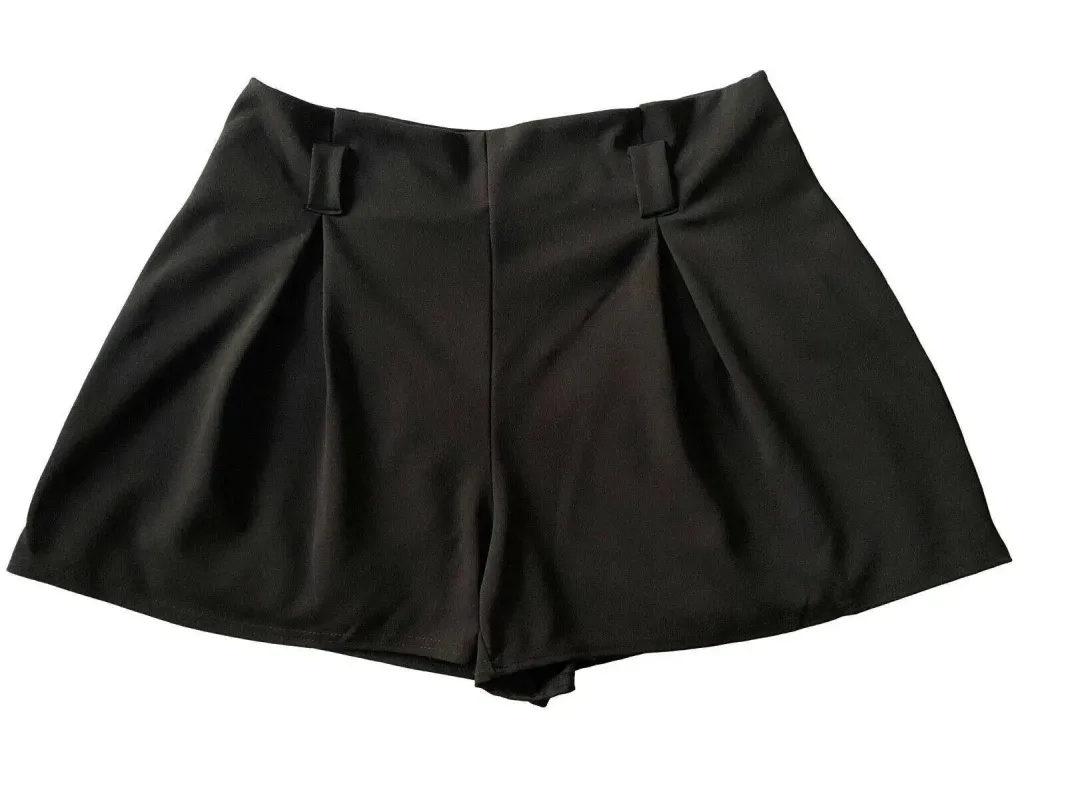 New Look Black Tailored Paperbag Shorts W34 Size 14, W36 Size 16 UK sold by eAura
