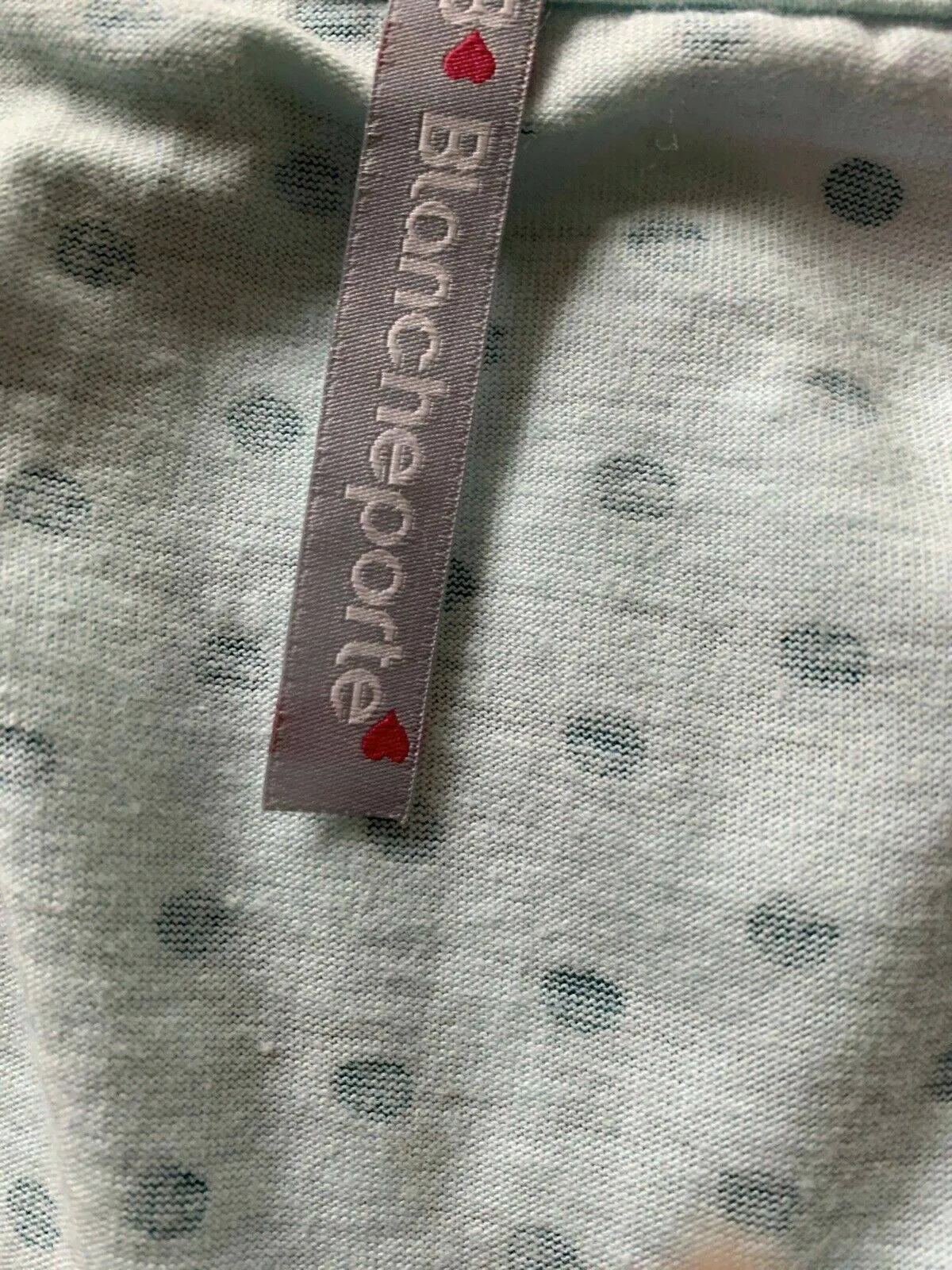 Blancheporte Light Teal Polka Dot Top Cotton Size 16 - 18 Pit to Pit 19.5" sold by eAura product image thumbnail 5