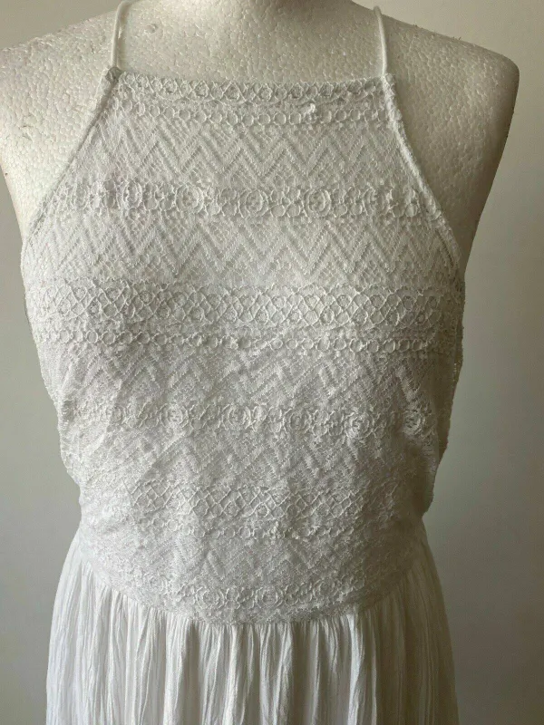 even&odd White Summer Dress Size M ( 10 ) Crinkle and Lace sold by eAura