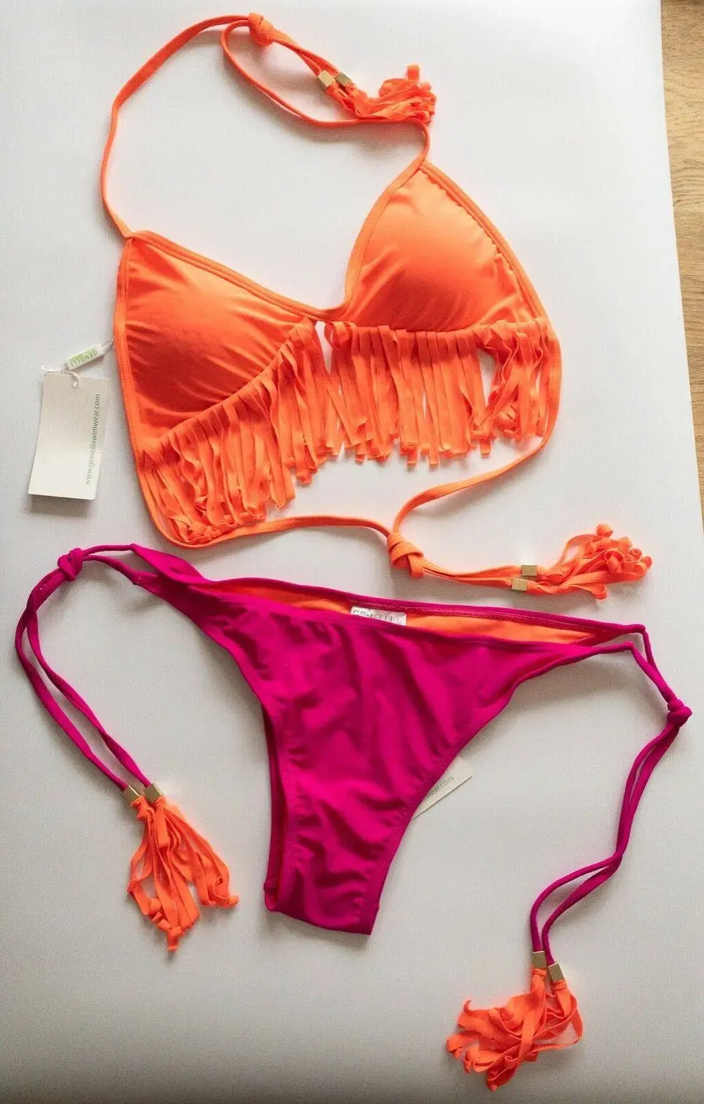 Gemelli Neon Fringe Bikini Set S 8, M 10, L 12 UK sold by eAura product image thumbnail 2