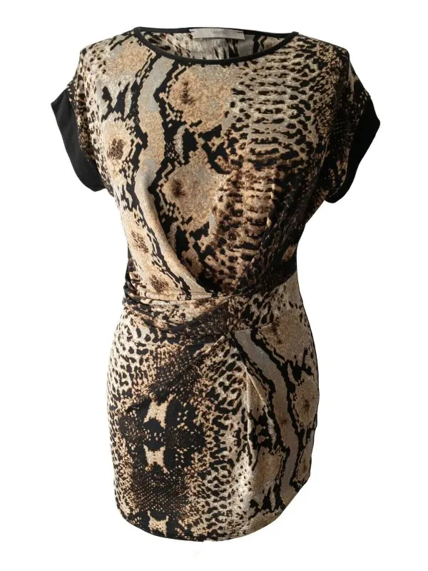 George Animal Print Top Ruched Size 10 / 12 sold by eAura