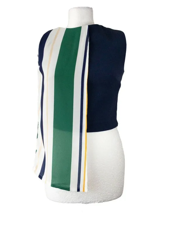 CUBIC Original Bali Top Contrast Part Striped Sleeveless Blouse 6, 10, 12 sold by eAura