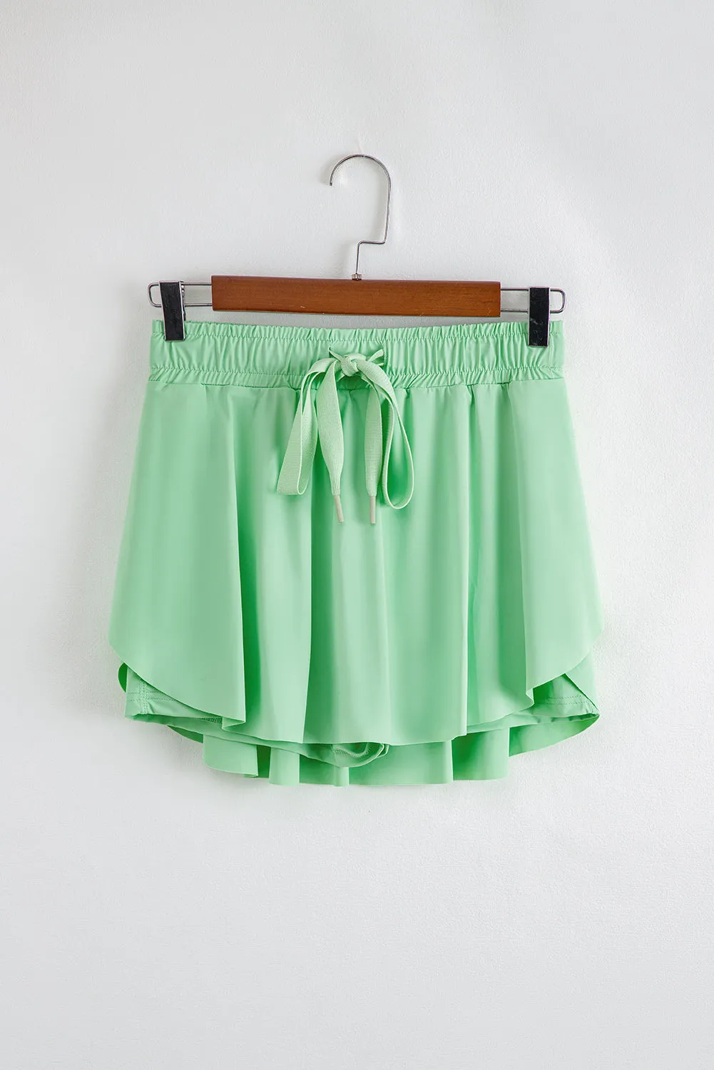 Light Green Drawstring High Waist Lined Tennis Skorts sold by eAura product image thumbnail 5