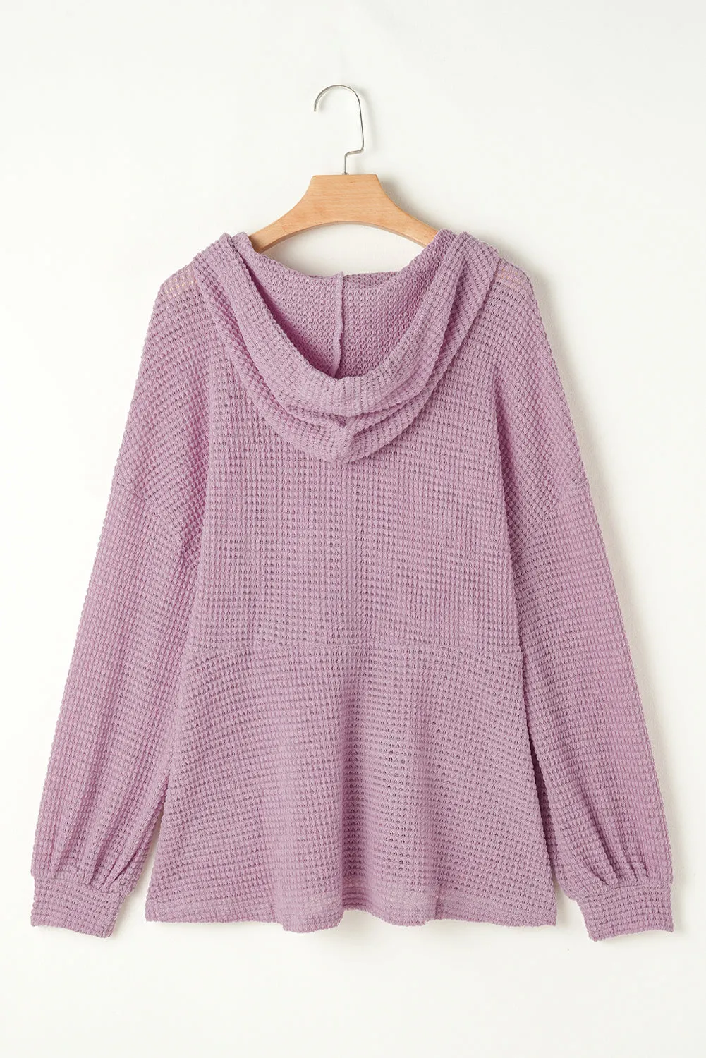 Plus Size Hooded Waffle Knit Top sold by eAura product image thumbnail 5