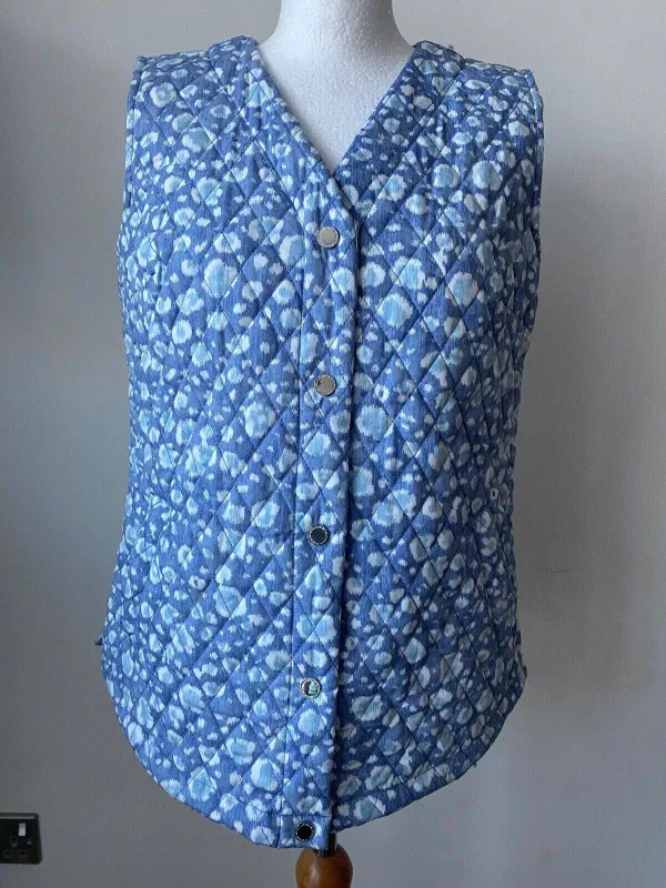 Isaac Mizrahi Live! Quilted Cotton Vest Gilet sold by eAura