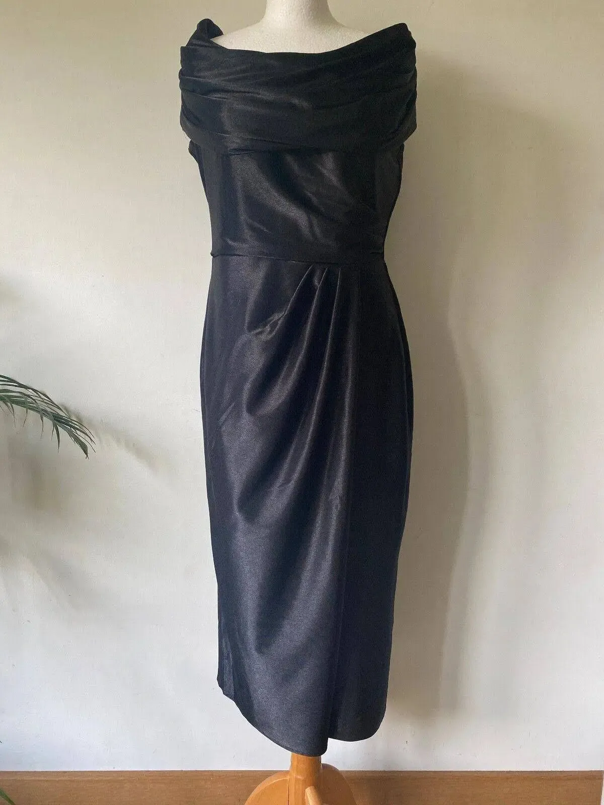 GODDIVA Cowl Neck Off The Shoulder Midi Dress Sizes, 8, 12 Blue, Sage, Black sold by eAura product image thumbnail 5