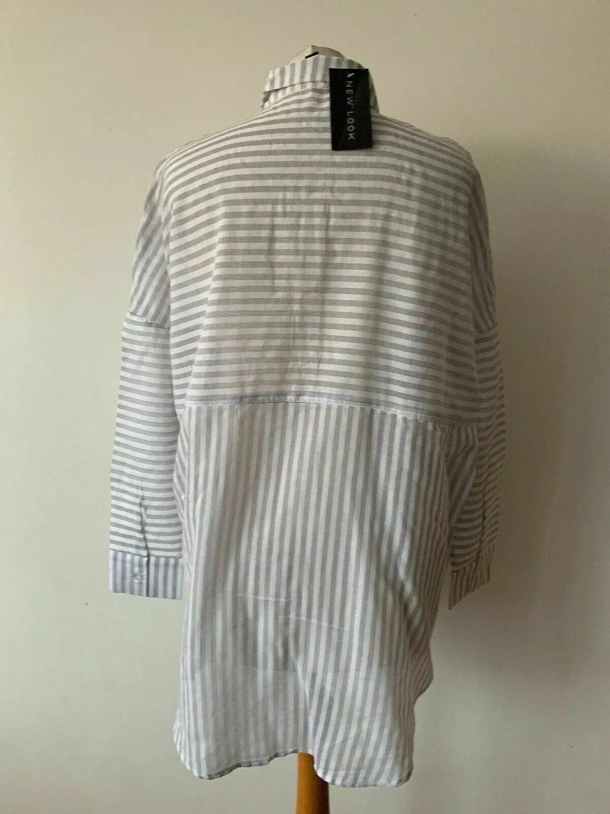 New Look Contrast Mixed Front Stripe Shirt Lightweight Size 10 Boxy Wide sold by eAura product image thumbnail 5