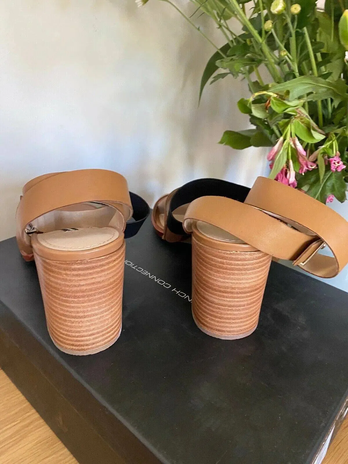 French Connection Ciara Safari Leather Block Heel Shoe Sizes 7 , 8 sold by eAura product image thumbnail 4