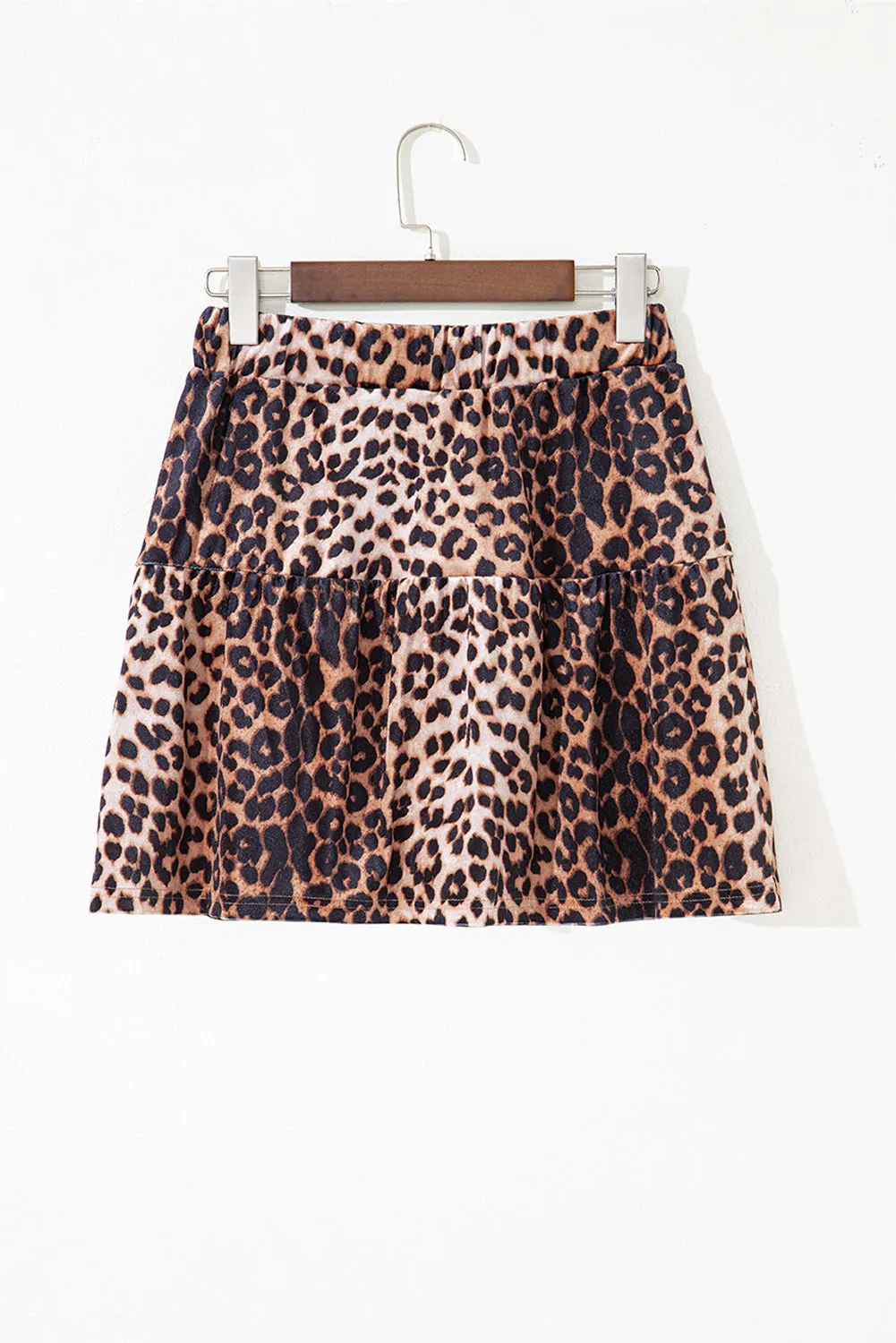 Leopard Tiered Tiered Mini Skirt sold by eAura product image thumbnail 4