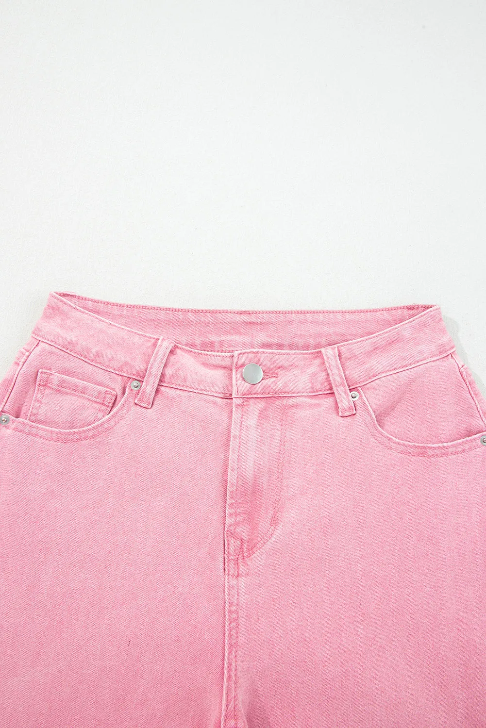 Acid Washed High Rise Cropped Wide Leg Jeans sold by eAura product image thumbnail 5