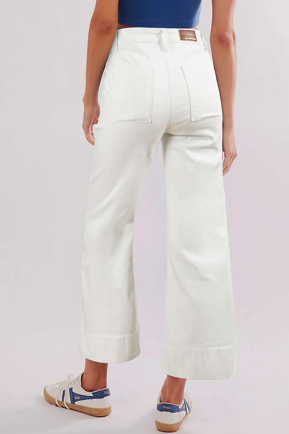 Flap Pockets Front Straight Cropped Jeans sold by eAura product image thumbnail 5