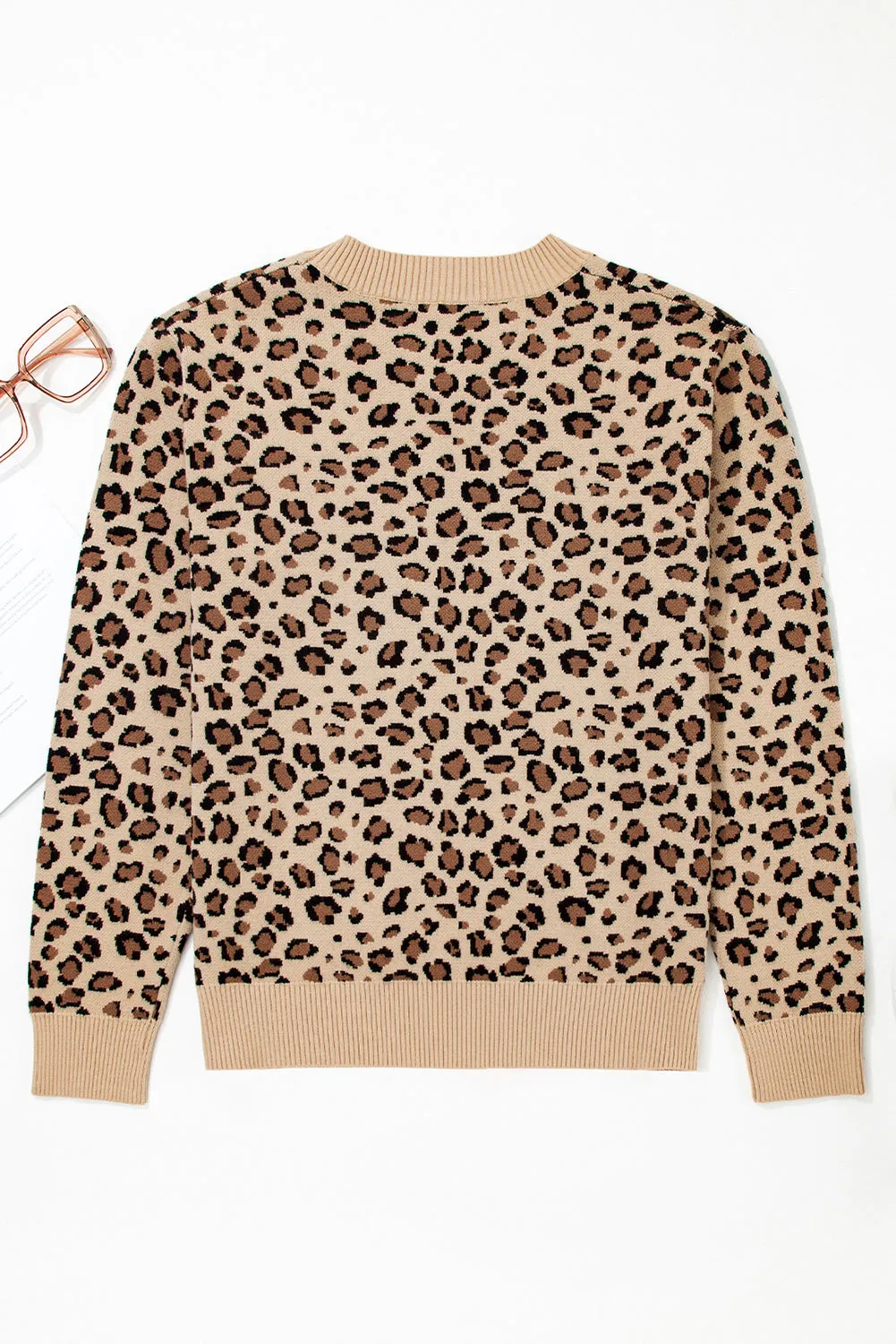 Leopard Pattern Sweater Dolman Sleeve sold by eAura product image thumbnail 4