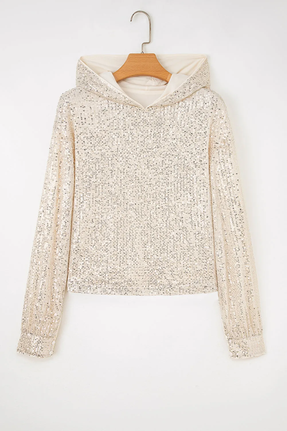Sequin Hooded Long Sleeve Hoodie sold by eAura