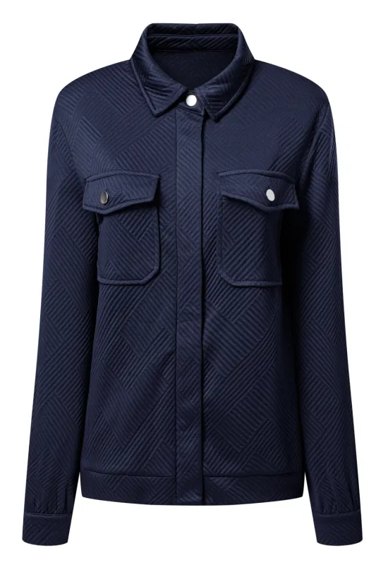 Zip-Up Button Flap Pocket Shirt Collar Jackets sold by eAura
