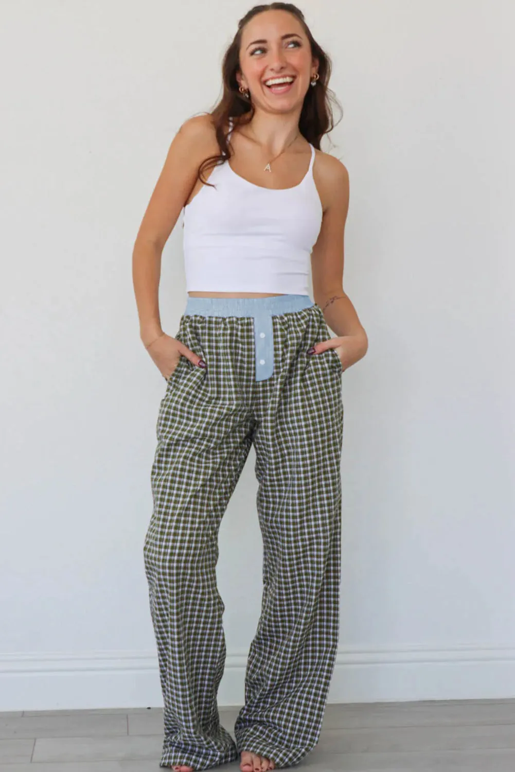 Preppy Gingham Boxer Trousers sold by eAura product image thumbnail 3