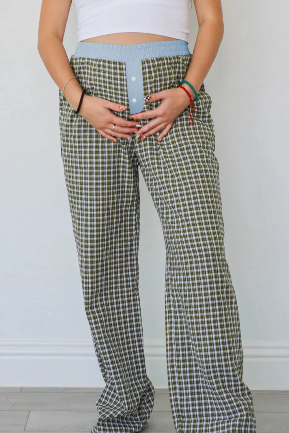 Preppy Gingham Boxer Trousers sold by eAura product image thumbnail 2