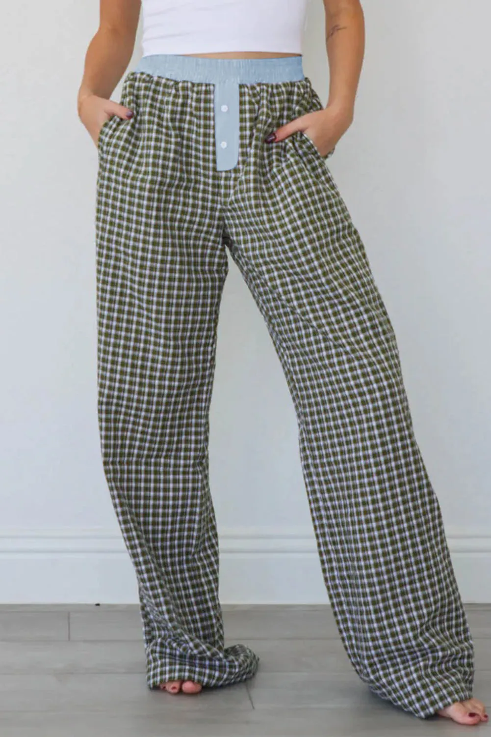 Preppy Gingham Boxer Trousers sold by eAura product image thumbnail 5