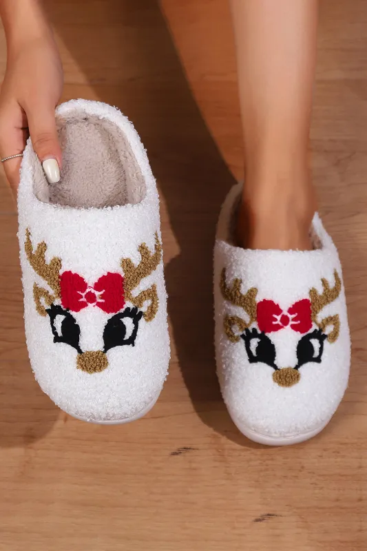 White Christmas Reindeer Slippers sold by eAura