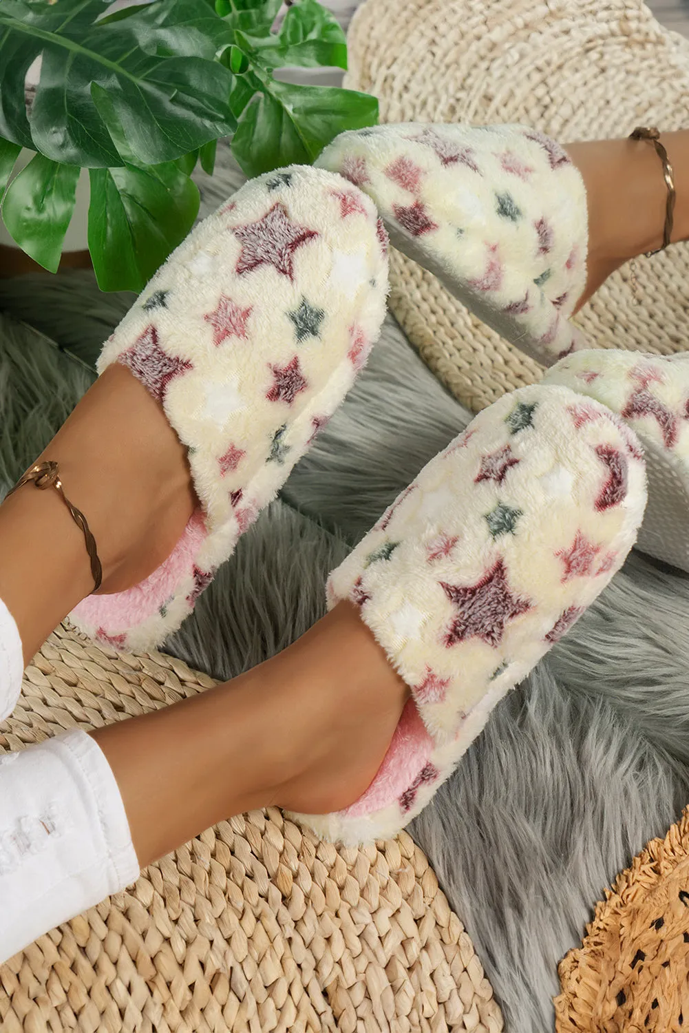 Star Pattern Plush Slippers sold by eAura product image thumbnail 2