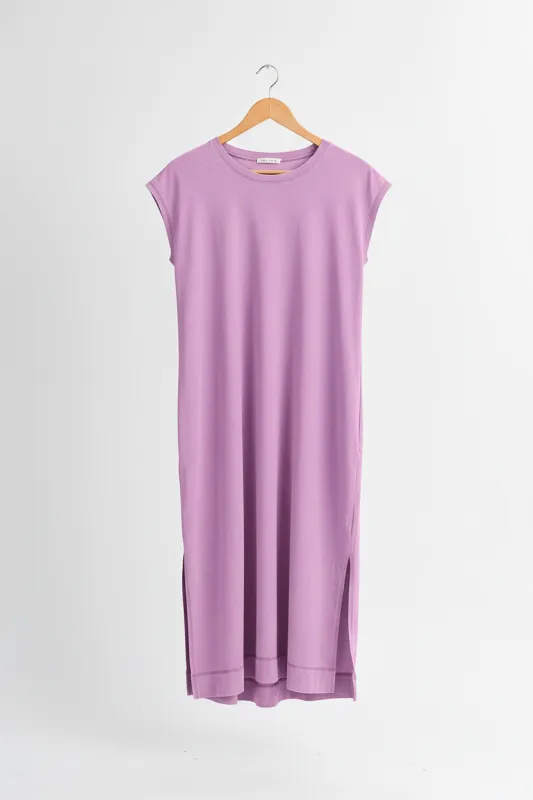 Mineral Wash Pocketed T-shirt Midi Dress sold by eAura