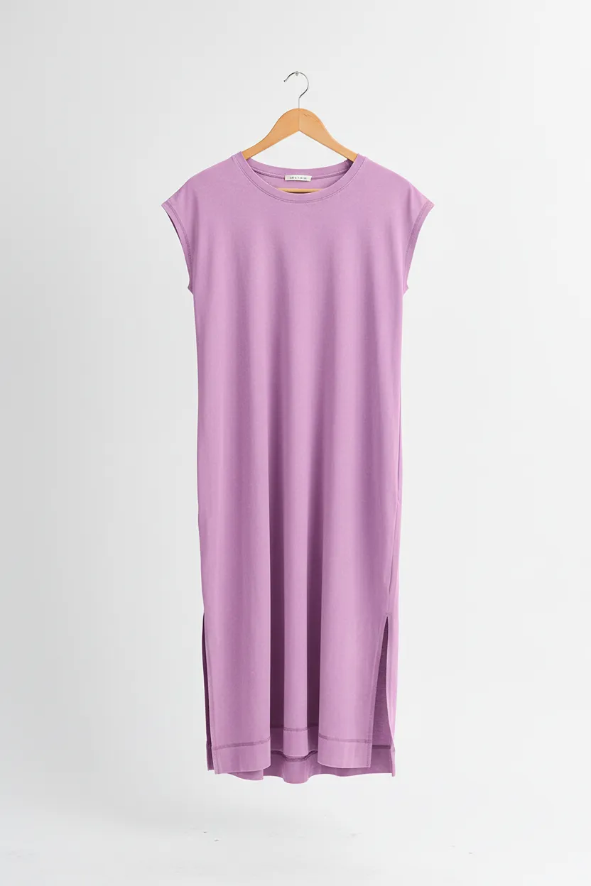 Mineral Wash Pocketed T-shirt Midi Dress sold by eAura
