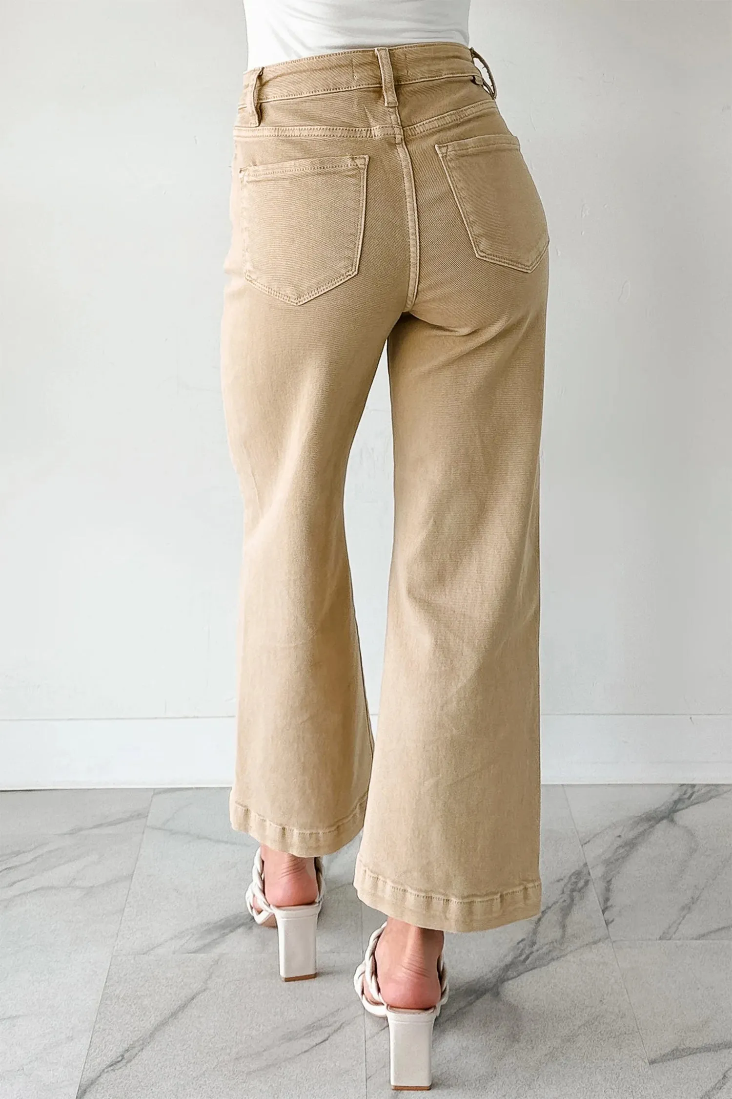 Seamed Center Wide Leg Cropped Jeans sold by eAura product image thumbnail 2