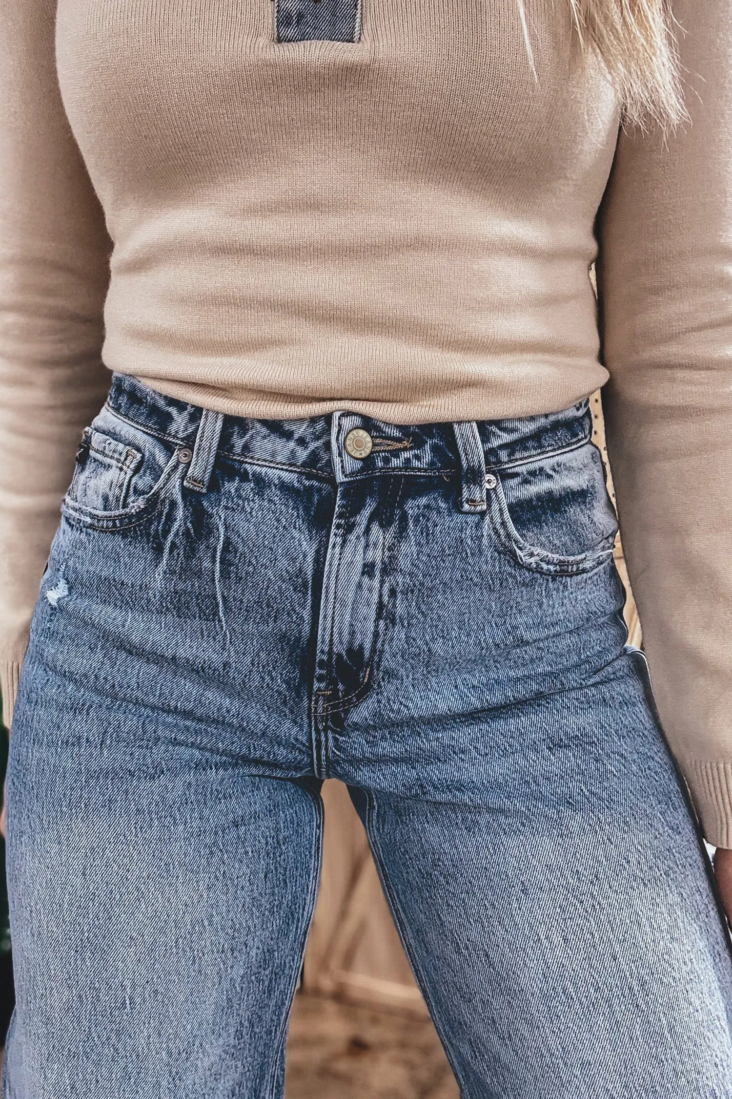 Cuffed Straight Loose Jeans sold by eAura product image thumbnail 3