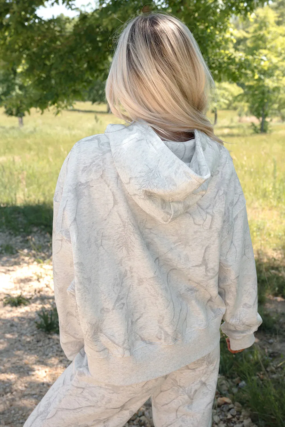 Light Grey Abstract Print Hoodie & Jogger Co-ord Set sold by eAura product image thumbnail 2