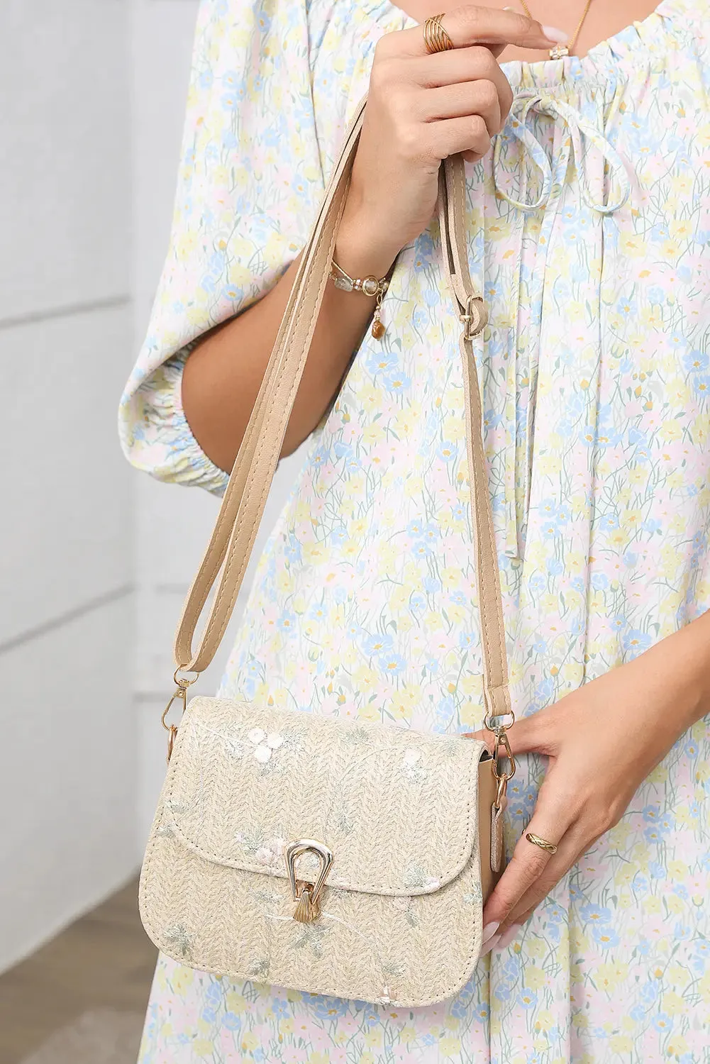 Delicate Weave Detail One Shoulder Bag sold by eAura