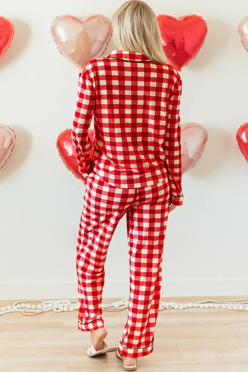 Christmas Plaid Print Shirt and Pants Pajama Set sold by eAura product image thumbnail 2