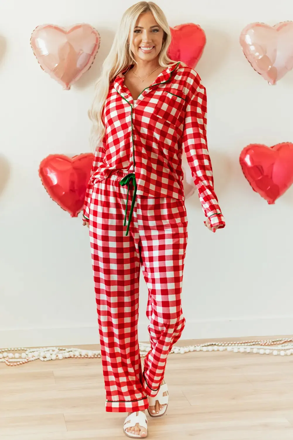 Christmas Plaid Print Shirt and Pants Pajama Set sold by eAura product image thumbnail 3