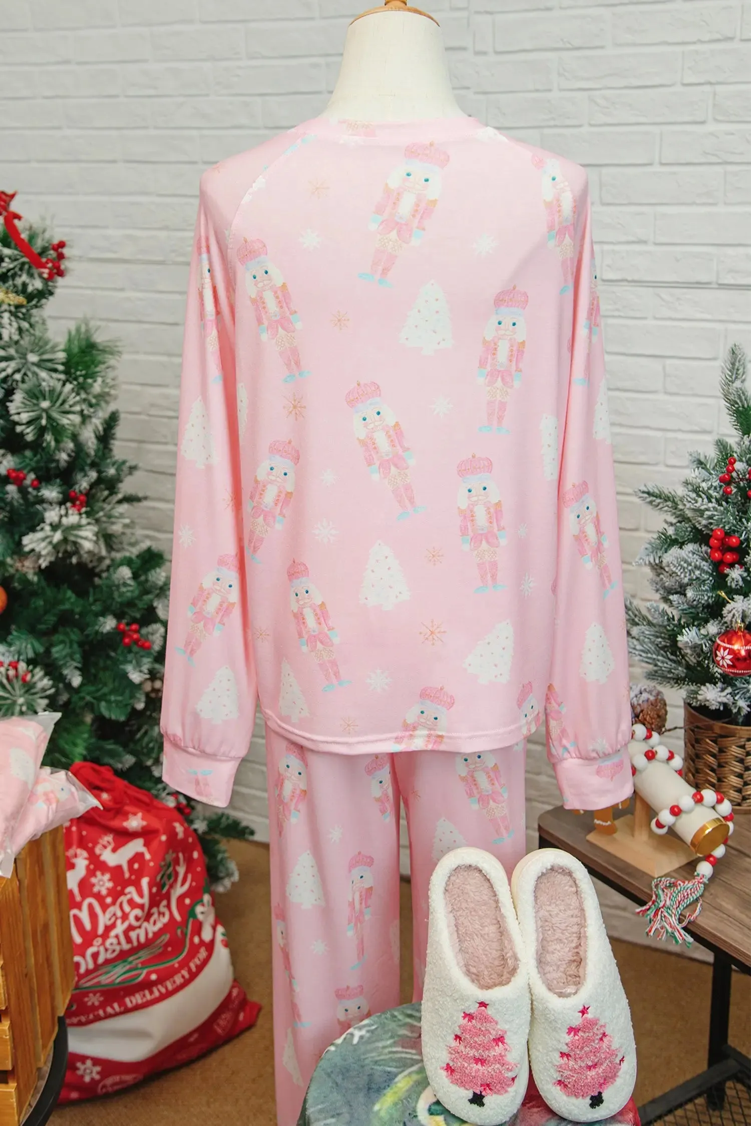 Christmas Tree Nutcracker Print 2pcs Lounge Pant Set sold by eAura product image thumbnail 5