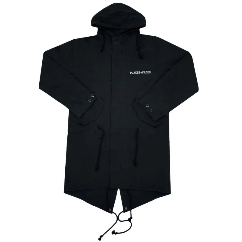 PARKA JACKET - BLACK sold by Places + Faces