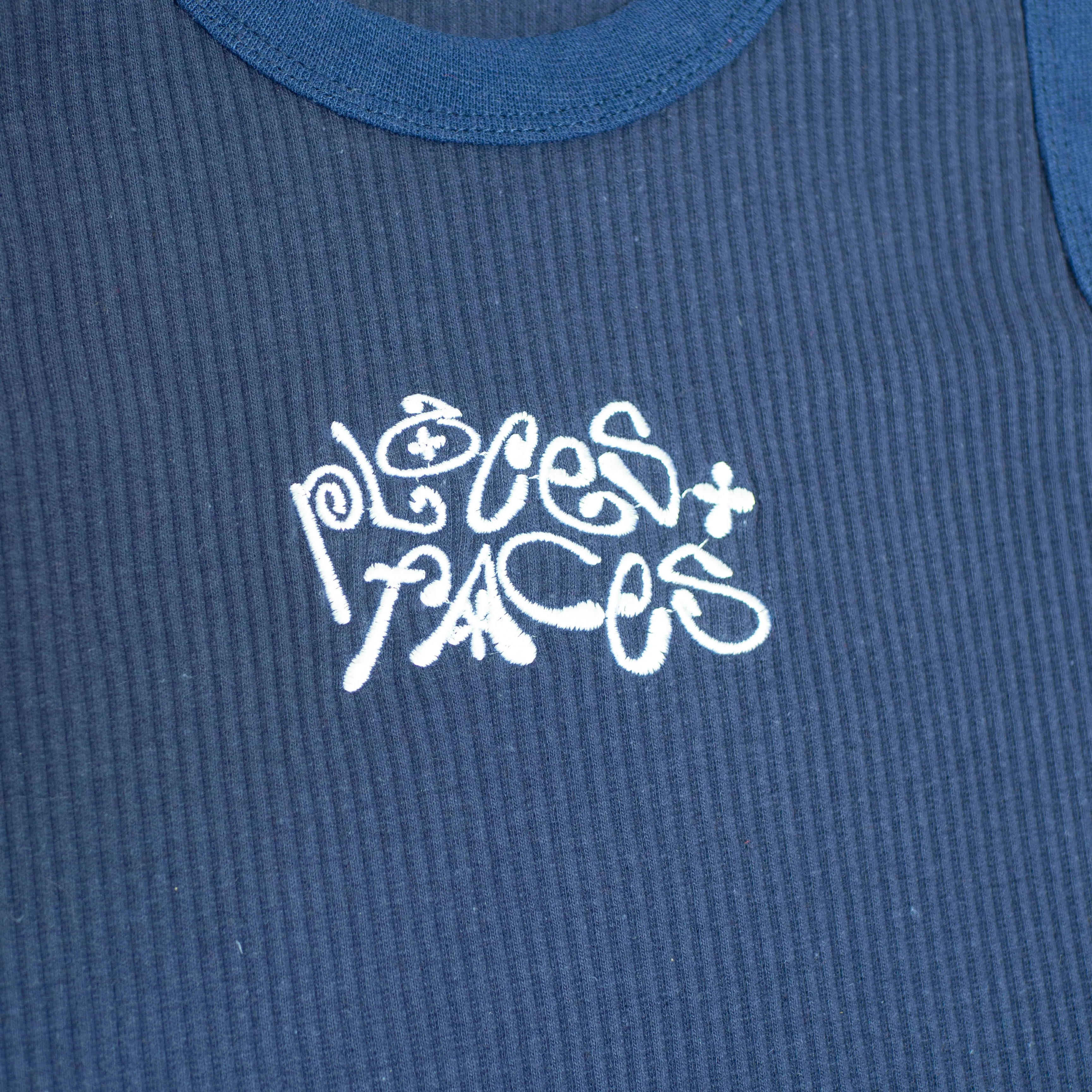 CURLY LOGO CROPPED TANK - NAVY sold by Places + Faces product image thumbnail 3