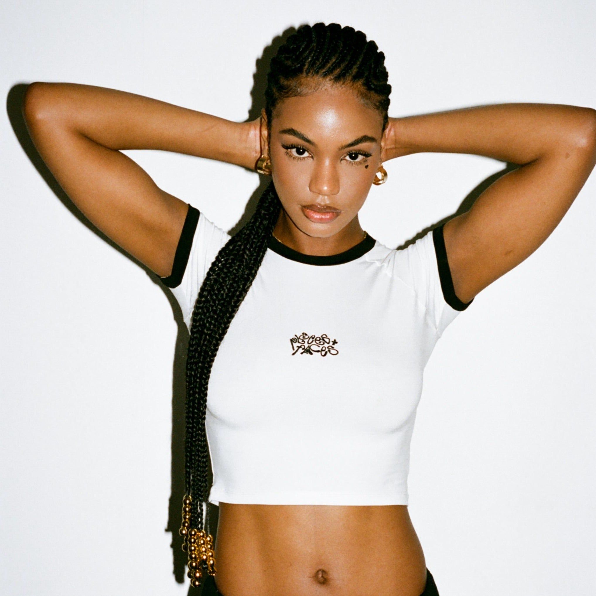 P+F BABY TEE - WHITE/ BLACK sold by Places + Faces product image thumbnail 2