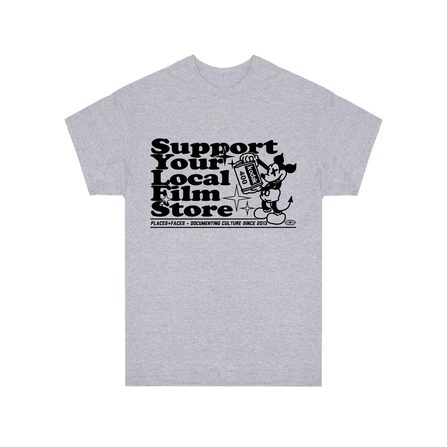 FILM STORE T-SHIRT - GREY sold by Places+Faces