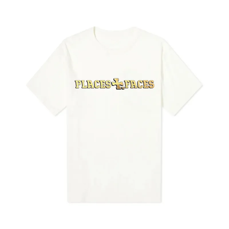 P+F x RIZLA TEE - WHITE/ GOLD sold by Places+Faces