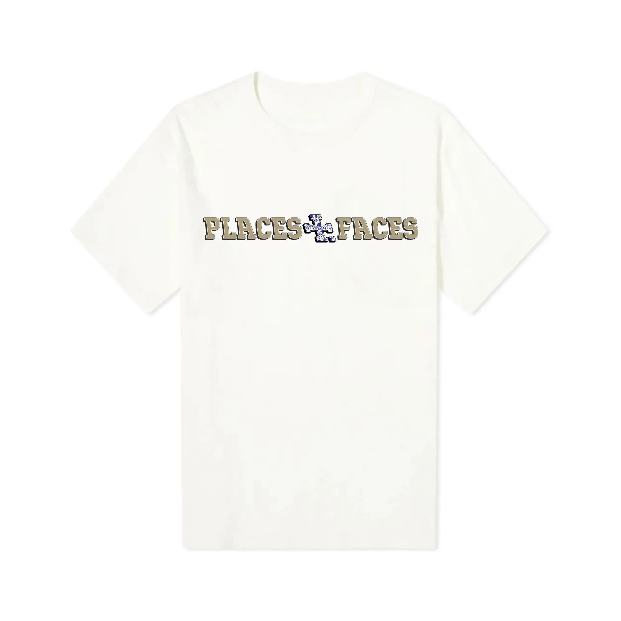 P+F x RIZLA TEE - WHITE/ BLUE sold by Places+Faces